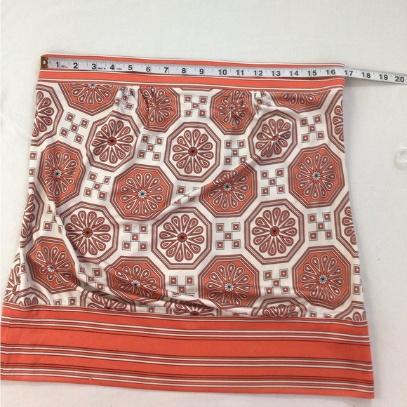 Trina Turk Coral and Cream Geometric Print Top, sz LG - Picture 10 of 12